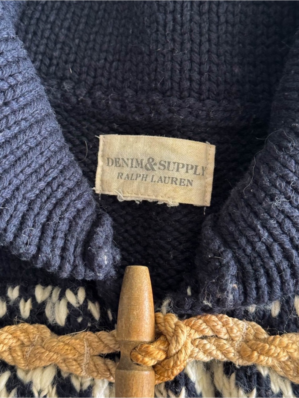 Ralph Lauren Denim & Supply Southwestern Wool Blend Knit Toggle Cardigan - Picture 5 of 7